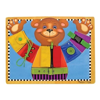 Abbildung von Melissa &amp; Doug Grundfertigkeitenbrett entwicklungsförderndes Spielzeug motorische Fähigkeiten Problemlösung 3+ Geschenk für Jungen oder Mädchen