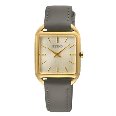 Abbildung von SEIKO Damen Analog Quarz Uhr mit Leder Armband SWR090P1