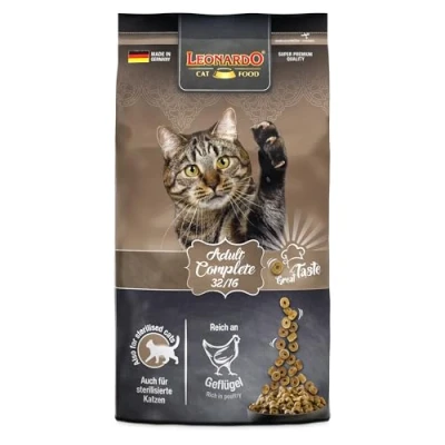 Abbildung von LEONARDO Katzenfutter Adult Complete 32/16, 1,8kg Beutel, Trockenfutter für ausgewachsene Katzen Aller Rassen ab 1 Jahr, Made in Germany