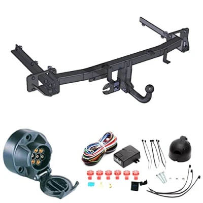 Abbildung von AHK Anhängerkupplung mit Elektrosatz 7 polig für MB C Series W 203 2000 2007 Kombi, Stufenheck Anhängevorrichtung Hängevorrichtung starr, angeschraubtem Kugelkopf