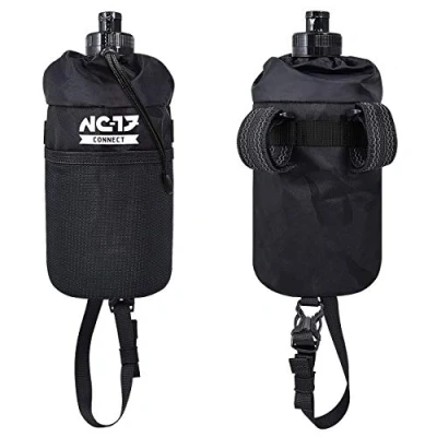 Abbildung von NC 17 Connect Storage Bag Stem Bag, Lenker /Vorbautasche Fahrradtasche zur Aufbewahrung von Trinkflasche, Verpflegung, Kamera usw. Nylon Schwarz