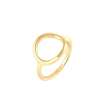 Abbildung von Elli Basic Circle Ring goldcoloured, Damen, Größe: 54, Gold coloured