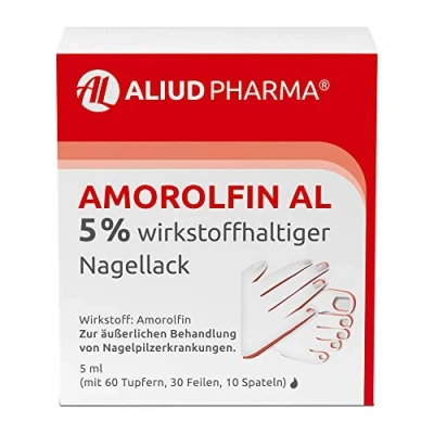 Abbildung von ALIUD PHARMA Amorolfin AL 5% wirkstoffhaltiger Nagellack, 5 ml: Behandlung von Nagelpilz mit Tupfern, Feilen &amp; Spateln