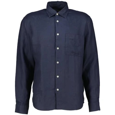 Abbildung von Marc O&#039;Polo KENT Collar LONG Sleeves ONE Rectangular Chest Pocket Style Hemd, Herren, Größe: XL, Dark navy