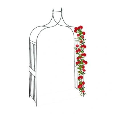 Abbildung von relaxdays Rosenbogen Metall mit Spitze