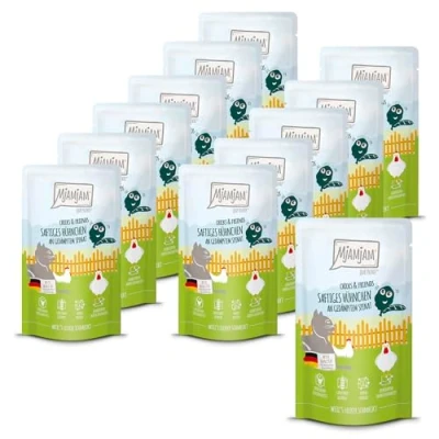 Abbildung von MjAMjAM Quetschie Chicks &amp; Friends saftiges Hühnchen an gedämpftem Spinat 12 x 125g