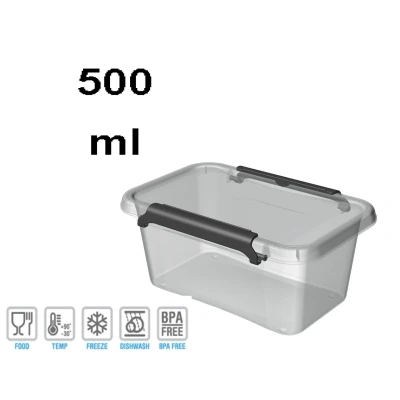 Abbildung von ORPLAST SimpleStore Box mit Clips 0,5 Liter 15 x 9,5 6,5 cm transparent