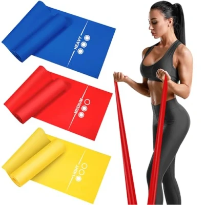 Abbildung von Fitnessbänder,Gymnastikband für Männer und Frauen Fitnessband mit Tragetasche &amp; Übungsanleitung Geliefert Ideal Yoga, Pilates, Krafttraining
