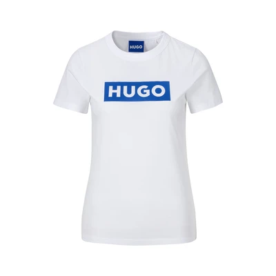 Abbildung von HUGO Classic TEE Tshirt print, Damen, Größe: Large, White