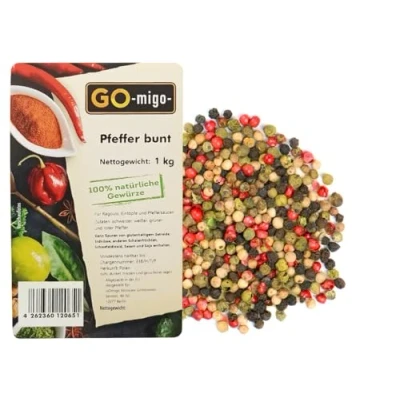 Abbildung von 1Kg Bunter Pfeffer 1000g Pfefferkörner bunt ganz Premium Qualität