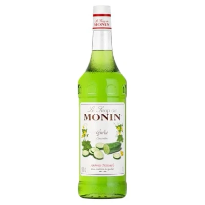 Abbildung von Monin Gurken Sirup 1L Cocktailzutat mit natürlichem Gurkengeschmack Hochwertiger ohne künstliche Konservierungsstoffe (1 x 1,0l)