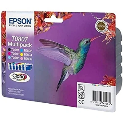 Abbildung von Epson T0807 6 farbig Druckerpatrone Multipack