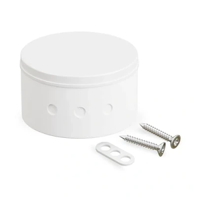 Abbildung von CusoTec Deckenbaldachin 70mm x 31mm Deckendose weiß Abzweigbaldachin Lampen Verteilerdose Baldachin Abzweigdose Kabelabdeckung