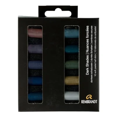 Abbildung von Artequipment Rembrandt Soft pastel set Dark Shades 10 half pastels