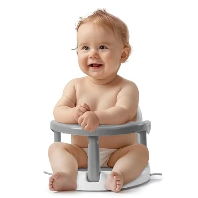 Abbildung von Navaris Badewannensitz Baby Ergonomischer Badesitz für Babywanne Badestuhl Mit Saugnäpfen Rutschfest Rückenunterstützung Ab 6 Monate