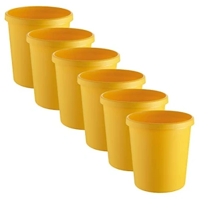Abbildung von Helit H6123818 Papierkorb „the german“, 18 Liter, gelb, 6 Stück