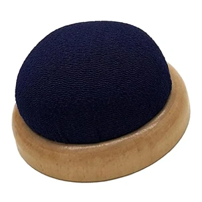 Abbildung von Baoblaze mit Holzteller, Tisch, Einfarbige Nadelhalter Aufbewahrung von Stecknadeln Nadel Storage, Navy blau