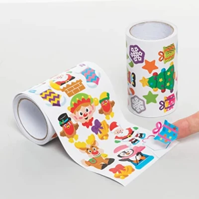 Abbildung von Baker Ross FC228 Weihnachtsaufkleber, 600 Stück, Kinder Aufkleber, ideal für Kinder, Kunst und Bastelprojekte, hervorragend Karten Scrapbooking
