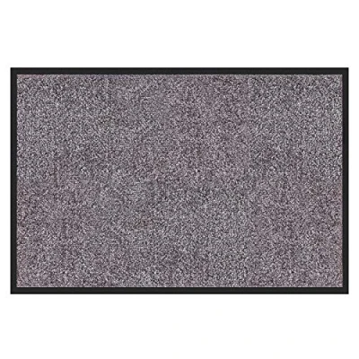 Abbildung von etm Hochwertige Fußmatte schadstoffgeprüft bewährte Eingangsmatte in Gewerbe &amp; Haushalt Schmutzfangmatte mit Top Reinigungswirkung Sauberlaufmatte waschbar rutschfest (90x600 cm, Grau)