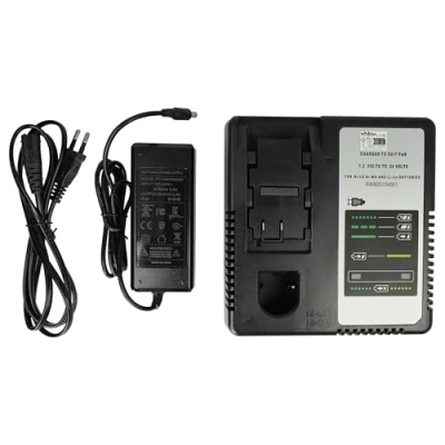 Abbildung von vhbw Ladegerät Ersatz für Panasonic EY0005, EY0110, EY0110B, EY0214, LGPA1230 Werkzeug NI Cd, NiMH, Li Ion Akkus