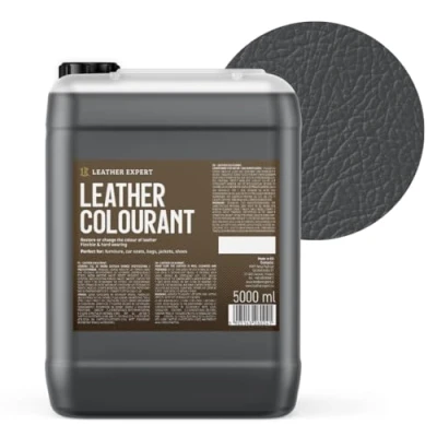 Abbildung von Sehr Deckend Wasser Lederfarbe Dunkelgrau 5L Leather Paint für Natur und ÖkoLeder Dye Ohne Alkohol alle Lederaccessoires Reißt oder Blättert Nicht ab