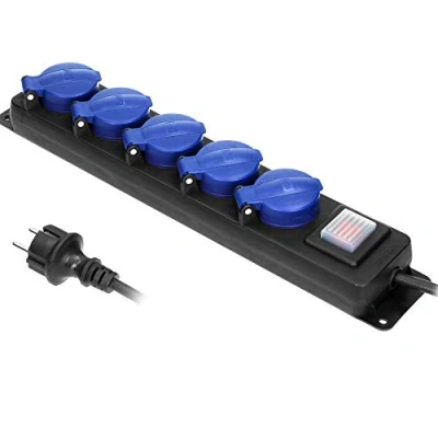 Abbildung von ORNO OR AE 13159(GS)/3M Mehrfachsteckdose Außen Werkstatt Steckdose IP44 5 Fach mit 3m Kabel (3m)