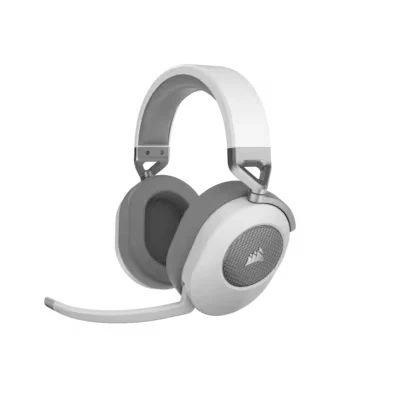 Abbildung von Corsair HS65 Wireless White Gaming Headset kabelloses mit Dolby Audio 7.1 und SoundID Abstimmung