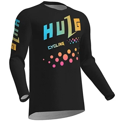 Abbildung von Radfahren Jersey Herren Mountainbike Motocross Langarm MTB T Shirt, Downhill Fahrrad Schnelltrocknend (Color 30, 3XL)