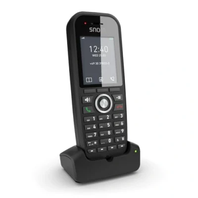 Abbildung von Snom M30 IP DECT Mobilteil Multizell kompatibel, Beleuchtete Tastatur.B. Halten oder Weiterleiten,22 Stunden Sprech/2 Wochen Standby Zeit, 3 Jahre Herstellergarantie, Schwarz, 00004607