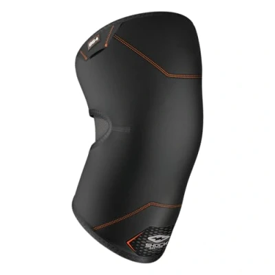 Abbildung von Shock Doctor Erwachsene Knie Kompressionsbandage ohne Patellaöffnung, Black, S, 864 BK