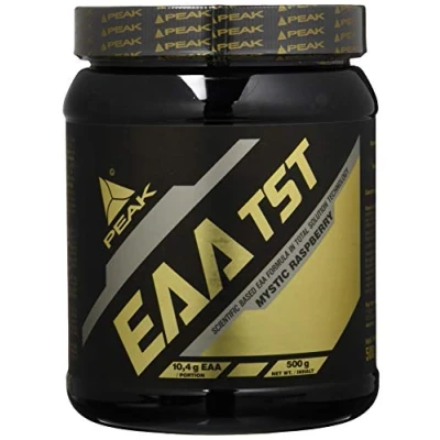 Abbildung von PEAK EAA TS Technology 500g Geschmack Mystic Raspberry I alle essentiellen Aminosäuren Muskelaufbau schnell resorbierbar vegan B Vitamine