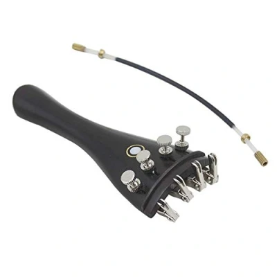 Abbildung von 4/3 Violin Kits Set, 3 in 1 Ebenholz Saitenhalter mit Seil Feinabstimmung Geeignet f¨¹r 4/4 InstrumentFiddle accessoriesFiddle Zubehör