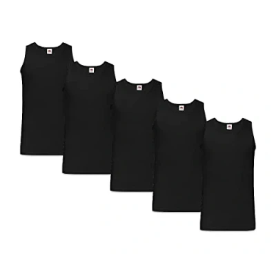 Abbildung von Fruit of the Loom Men&#039;s Vest (Pack 5) (Black Black), 4XL
