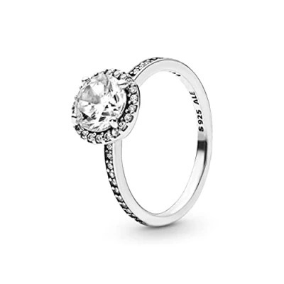 Abbildung von Pandora Round Sparkle HALO Ring, Damen, Größe: 52, Sterling silver
