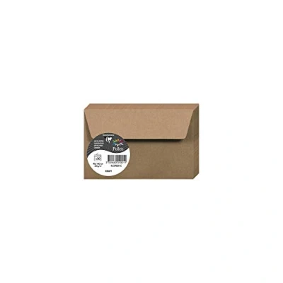Abbildung von Clairefontaine 29001C Packung mit 20 Umschläge Pollen, selbstklebend 9x14 cm 120g, Kraftbraun