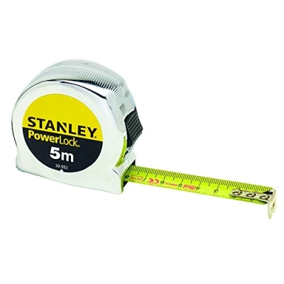 Abbildung von Stanley Bandmaß Micro Powerlock (5 m Länge, Feststeller, Rücklauf, Gürtelclip, verchromt, Mylar Schutzschicht) 0 33 552