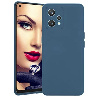 Abbildung von mtb more energy® Soft Silicon Hülle kompatibel mit Realme 9 4G, Pro Plus 5G (6.4&#039;&#039;) dunkelblau Ultra Silk Touch Liquid Silikon Case Handyhülle Cover