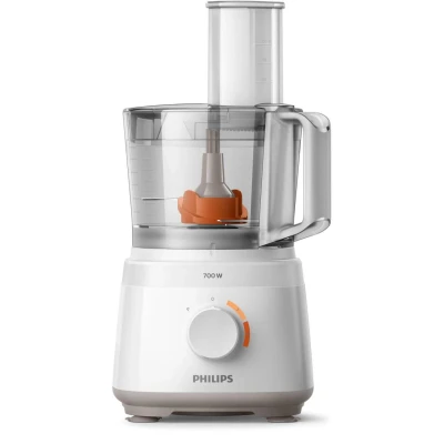 Abbildung von Philips Kompakt Küchenmaschine HR7310/00 Daily Collection, 700 W, 1,50 l Schüssel, 2 Geschwindigkeitsstufen, S Messer, Emulgier Werkzeug