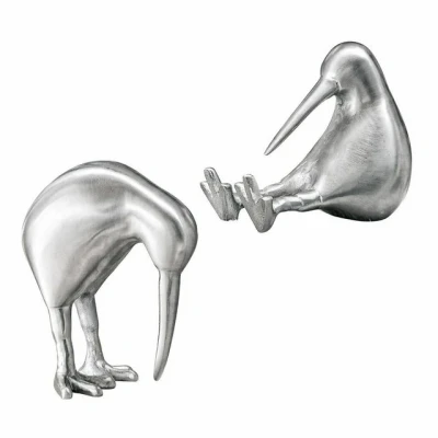 Abbildung von Loberon Figur 2er Set Simonides, in Handarbeit gefertigt, Deko Vögel, Zeitloses Design, edler Look, Dekoobjekt, Aluminiumguss, antiksilber