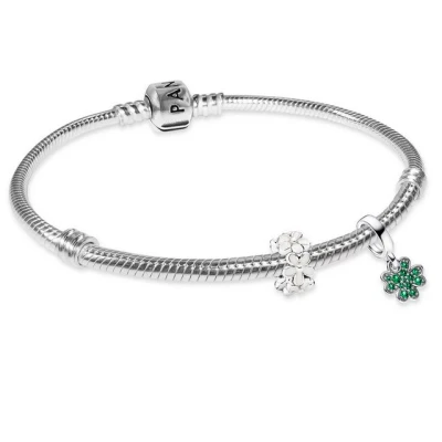 Abbildung von Pandora Charm Armband Silber Starter Set Glücksbringer