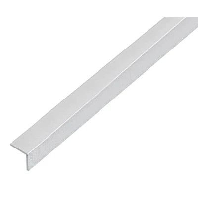 Abbildung von Alberts 489229 Winkelprofil selbstklebend Aluminium, kugelgestrahlt silber 1000 x 10 mm