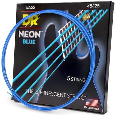 Abbildung von DR Strings Hi Def Neon Blue Bass 5 Saiten, Medium