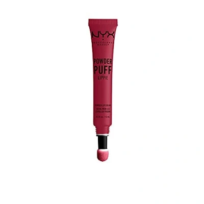 Abbildung von NYX Professional Makeup Lippencreme Powder Puff Lippie Lip Cream, leichte Creme für die Lippen, pudrig weicher Look, 12 ml, Burgundy