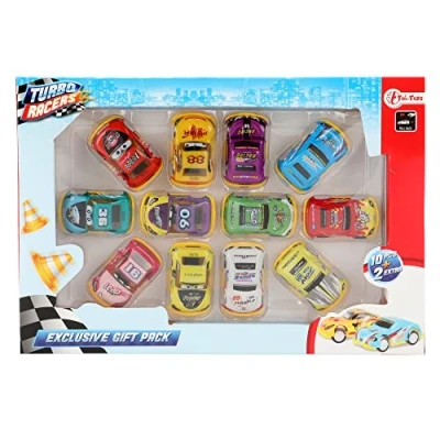 Abbildung von Toi Toys Spiel, Rallye Spielzeugautos Rennautos mit Friktionsmotor im 12er Set