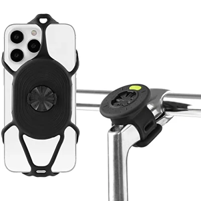 Abbildung von Bone 360 Grad Drehbare Abnehmbare Handyhalterung Fahrrad für Vorbau Lenker, Universaler Verstellbar Handy Fahrradhalterung iPhone Smartphone 4,7 7,2 Zoll Bike Tie Connect Kit 2