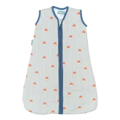 Abbildung von molis&amp;co Baby Schlafsack ärmellos Ideal für Frühling und Herbst Babyschlafsack 1 tog ohne Ärmel Leicht gepolstert 100% Baumwolle (Oeko TEX 100), Premium Qualität Mushrooms (95 cm)