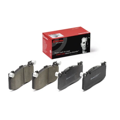 Abbildung von BREMBO P 06 112 Bremsbelagsatz für Verschleißwarnanzeiger vorbereitet mit Ausgleichsgewichten, ohne Zubehör BMW: X5, X6
