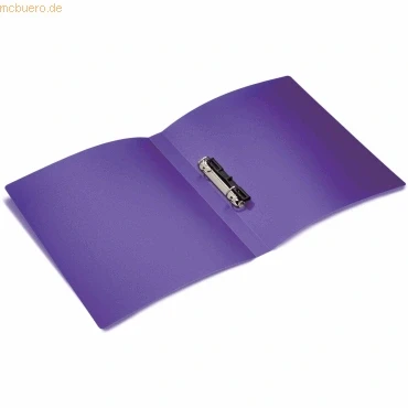 Abbildung von HERMA Ringbuch A4 Violett Lila Transluzent, schmal, 2 Ringe, 25 mm breit, Ringordner aus Kunststoff mit Niederhalter für Kinder, Jungen und Mädchen