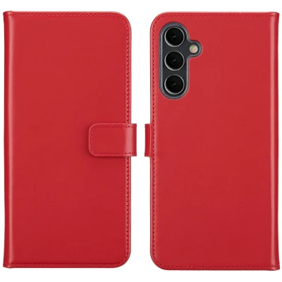 Abbildung von Samsung Galaxy A16 (5G) Hülle Echtleder Selencia Klapphülle Handyhülle Rot