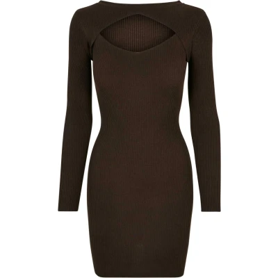 Abbildung von Urban Classics CUT OUT Etuikleid, Damen, Größe: 4XL, Brown